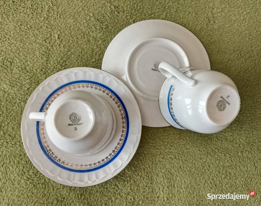 Para filiżanek ze spodeczkami Bogucice Wera Porcelana i szkło Katowice
