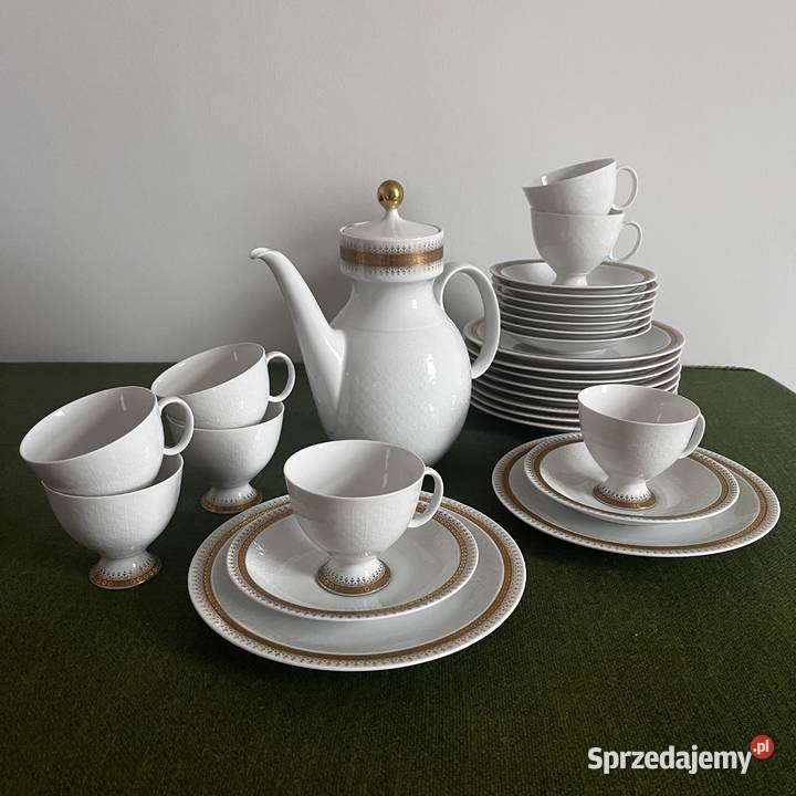 Zestaw do kawy Kaiser 8x Trio dzbanek Porcelana i szkło Nowy Sącz