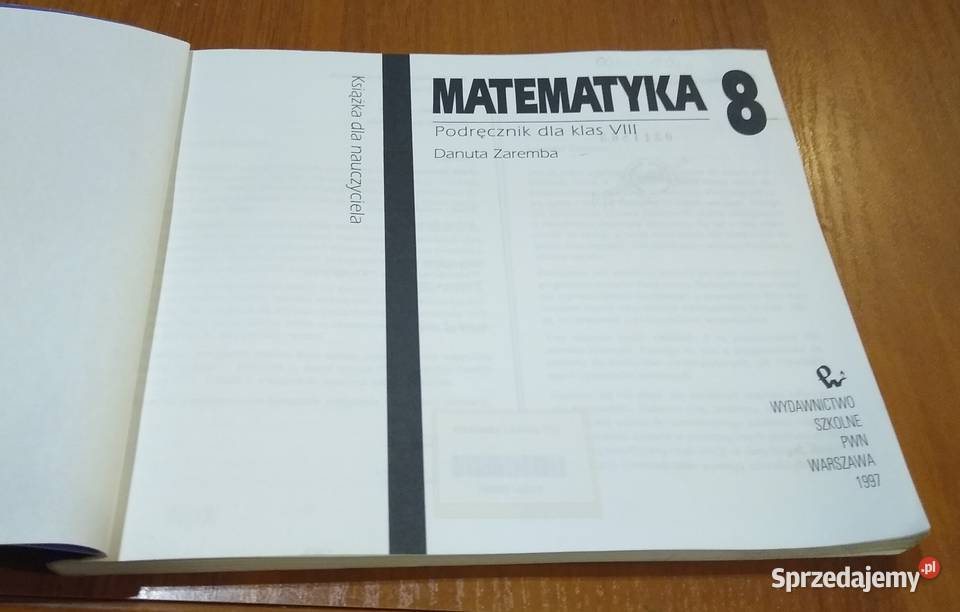 Matematyka 8 podręcznik klas VIII książka matematyka Gdańsk