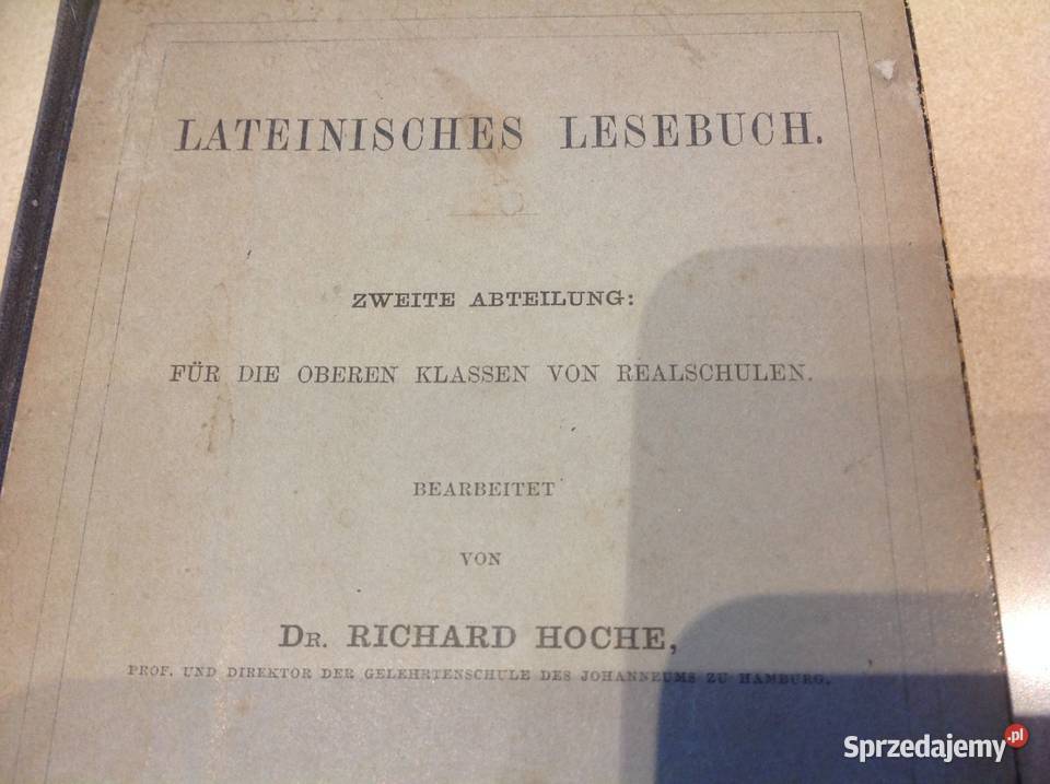Stara Książka Łacińska z 1882 roku Dr RICHARD Nowa Sól