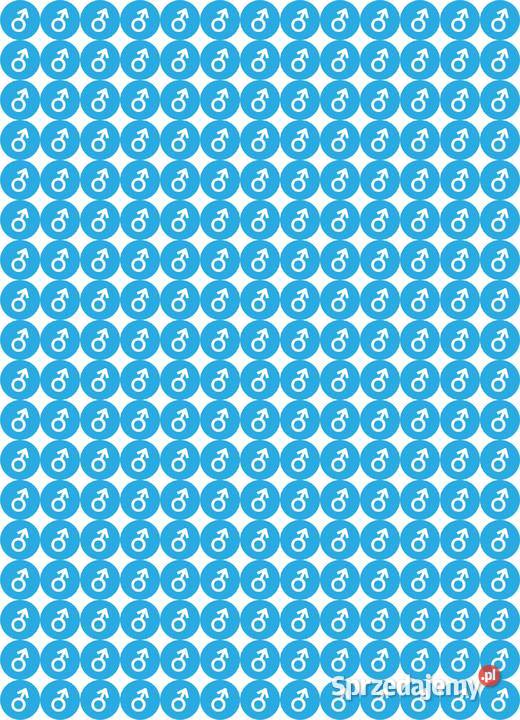 Naklejka symbol płci męskiej przycisk 234 13mm Kamionna