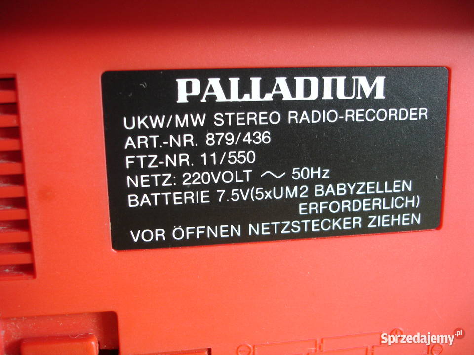 Radiomagnetofon PALLADIUM 879436 Zielona Góra