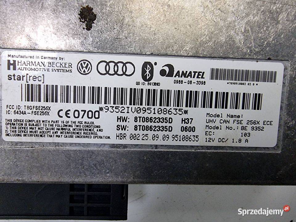MODUŁ AUDI A4 B8 8T0862335D kujawsko-pomorskie Lipno
