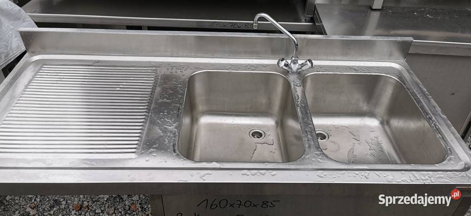 Zlew 160x70x85 2xkomora 50x40x30