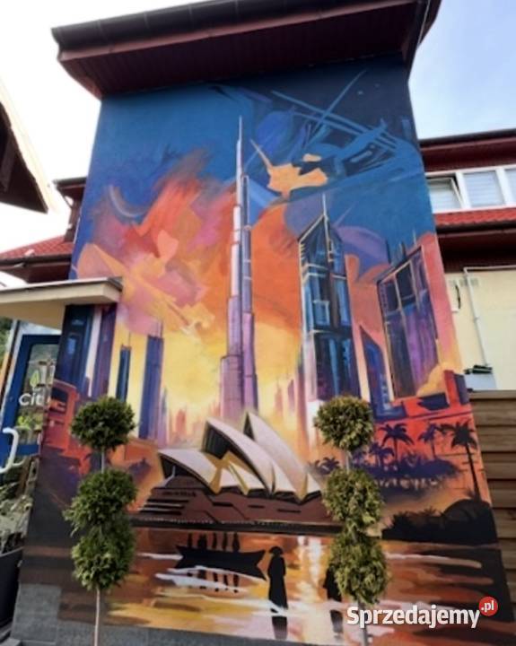 Artystyczne graffiti malowanie mural aerograf Poznań