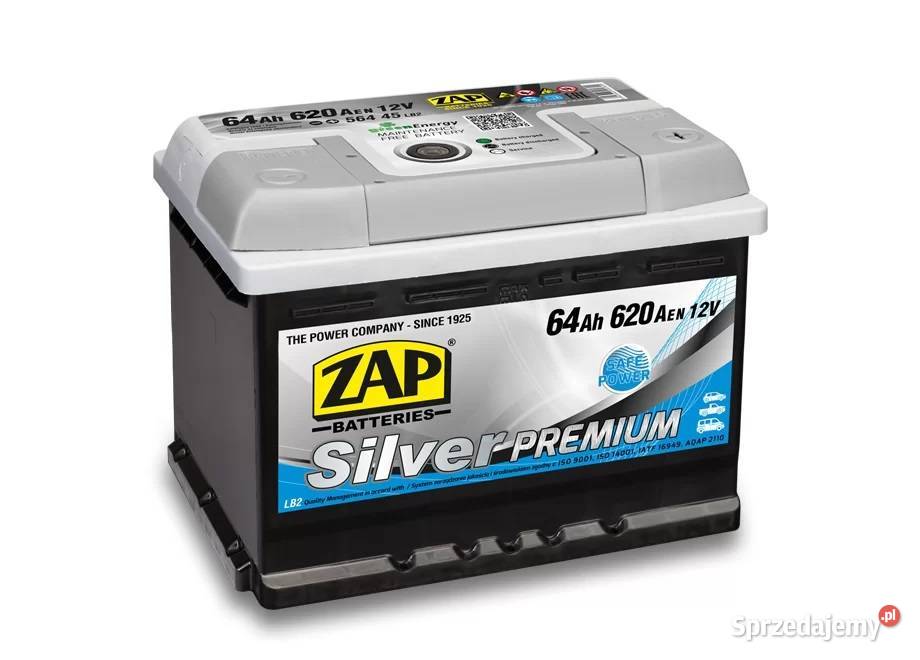 Akumulator Zap Silver Premium 64Ah 620A łódzkie