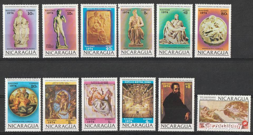 NIKARAGUA MICHAŁ ANIOŁ 1974 CZYSTE