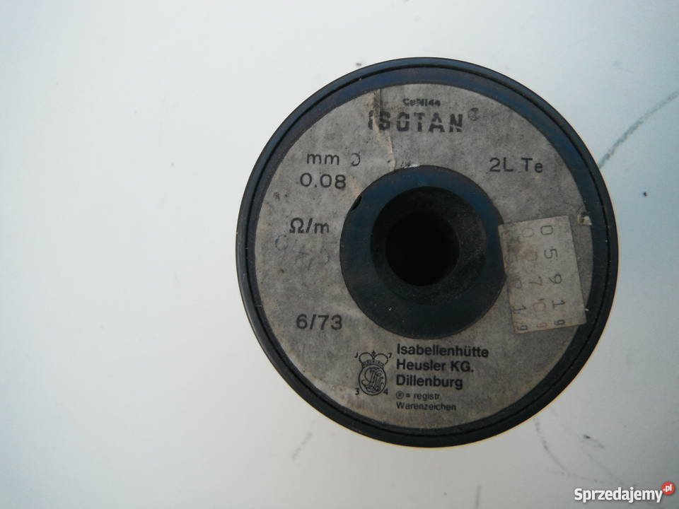 Manganin Isotan druty oporowe 008 mm do 035 mm Barak