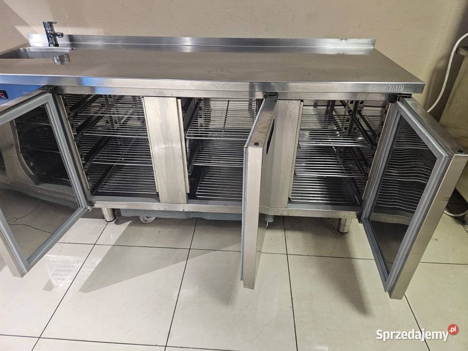 Stół chłodniczy 3 drzwiowy Dora Metal ze zlewem