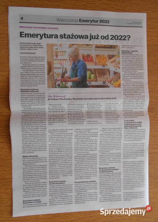 Waloryzacja emerytur 2022 Gazeta Wyborcza Rok wydania 2021 Parczew