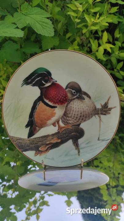 Kolekcjonerski talerz porcelanowy niedźwiadki Pabianice