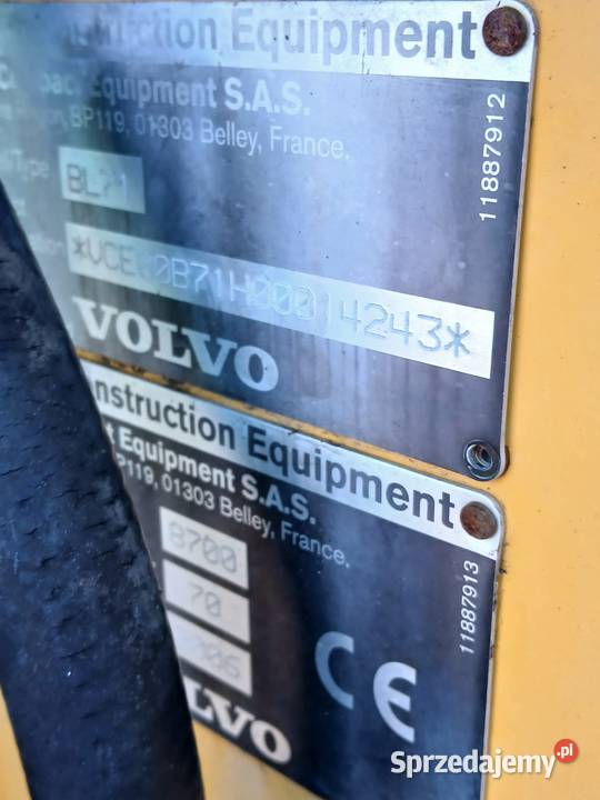 Volvo BL71 KoparkoŁadowarka VOLVO BL71 z 2006 nie Złoczew