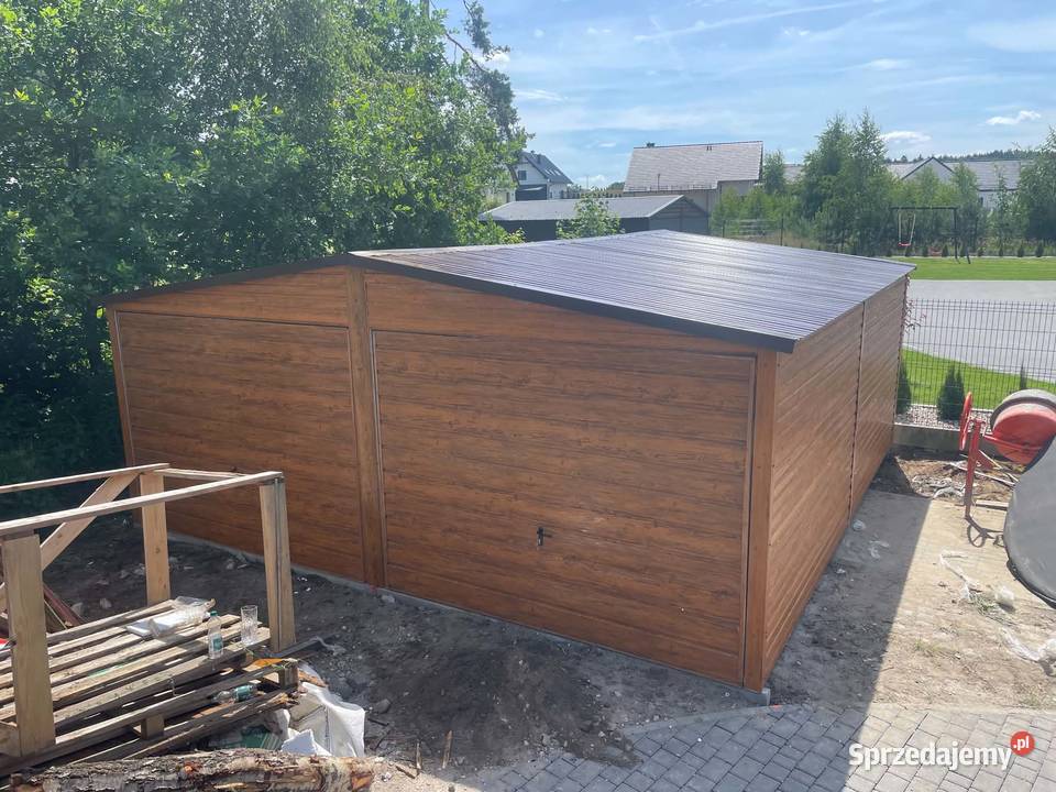 Garaż blaszany 6x5 kolor dwuspad poziom profil