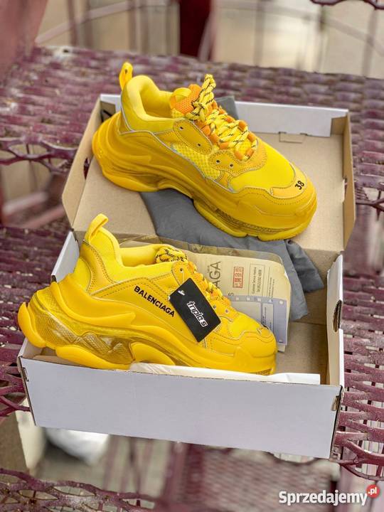 Balenciaga Triple S Yellow skóra ekologiczna Sportowe Lublin