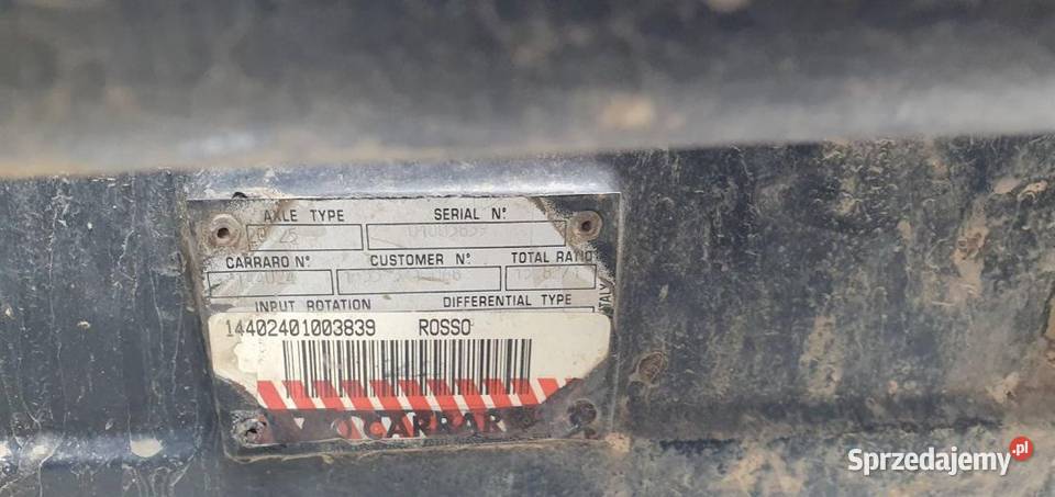 MOST PRZEDNI CASE CVX 150 20025 CARRARO 15821 08 Lipno