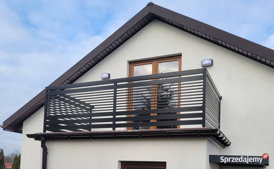 Balustrada balkonowa stalowa barierka panelowa Piotrowiec