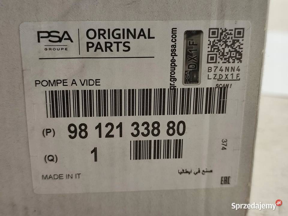 POMPA VACUM CITROEN PEUGEOT OPEL 12 THP Pompy podciśnieniowe