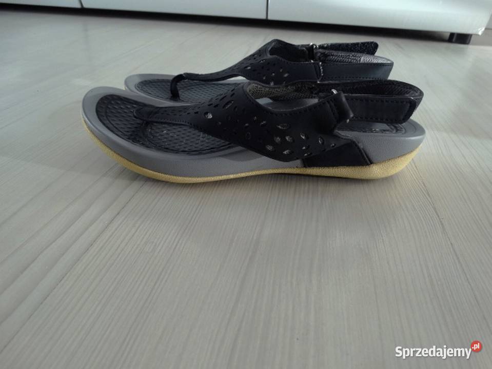 Buty Sandały Sportowe Japonki Czarne Ekoskóra inna Łomża