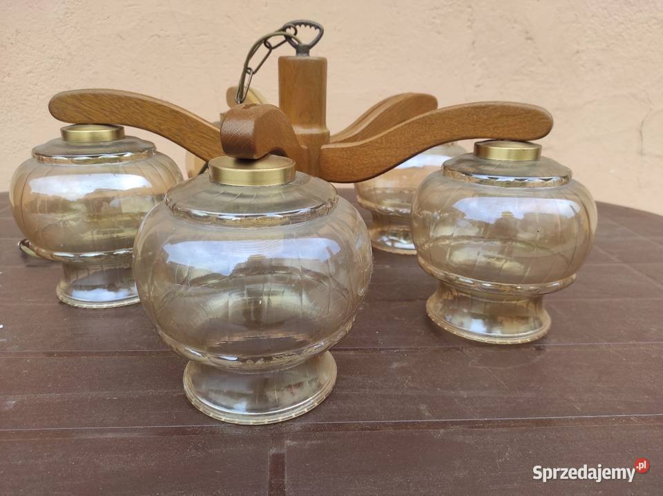 Lampa żyrandol stara prl Lampy