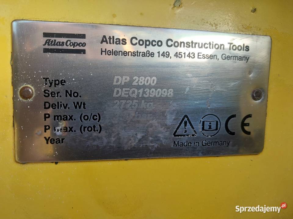 Nożyce krusząco tnące ATLAS COPKO 2013r Wieluń