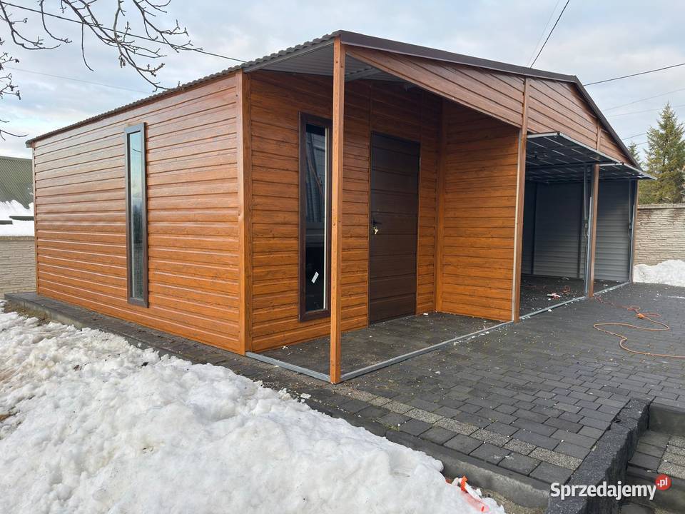 Garaż Blaszany 8x6 Drewnopodobny Profil Zambrów sprzedam