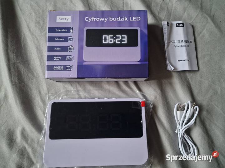 NOWY Budzik cyfrowy Setty z termometrem i Wrocław