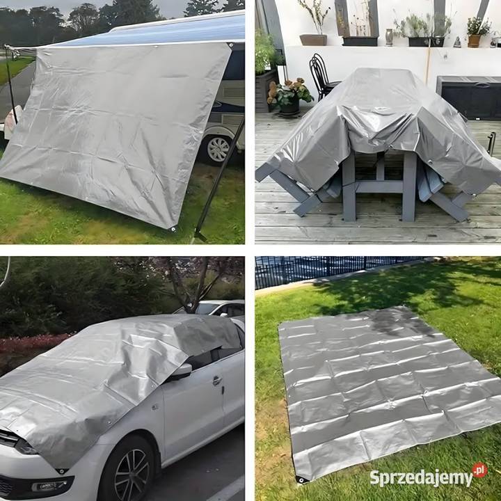 Plandeka Płachta Ochronna UV 2x3m 80g Okryciowa Biała Podlaska