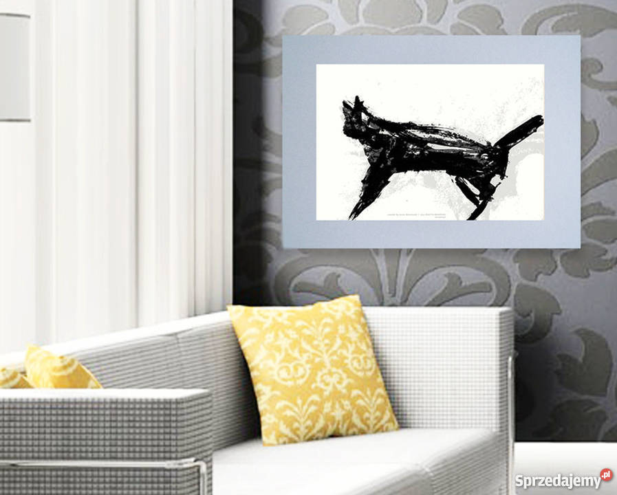 czarno biały plakat do pokojunowoczesny odcienie szarości Katowice