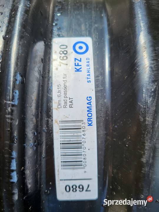 Felgi stalowe KROMAG KFZ STAHLRAG 7680 6Jx15 dot Średnica 15" Otwock
