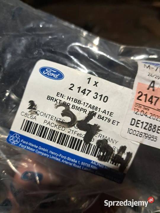 ślizg mocowanie zderzaka prawy Tył Ford Fiesta Części montażowe