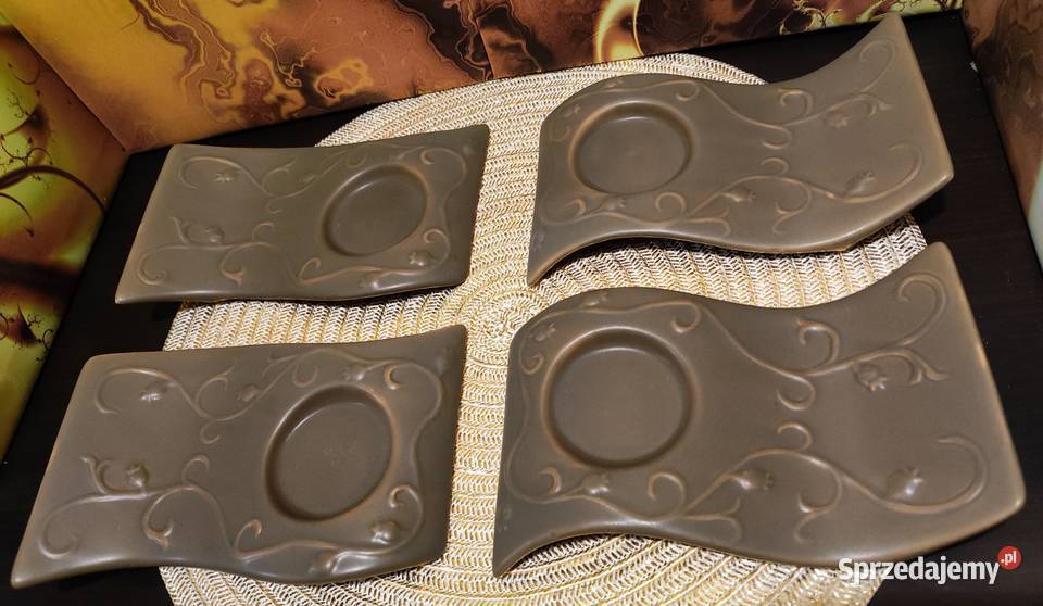 Unikatowy komplet kawowy falowany filiżanki ze Poznań