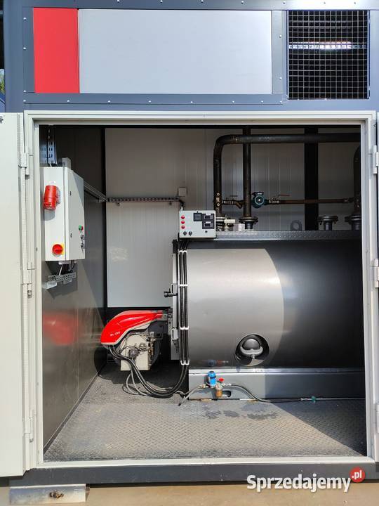 Mobilna kotłownia kontenerowa 500KW wymiennik Warszawa