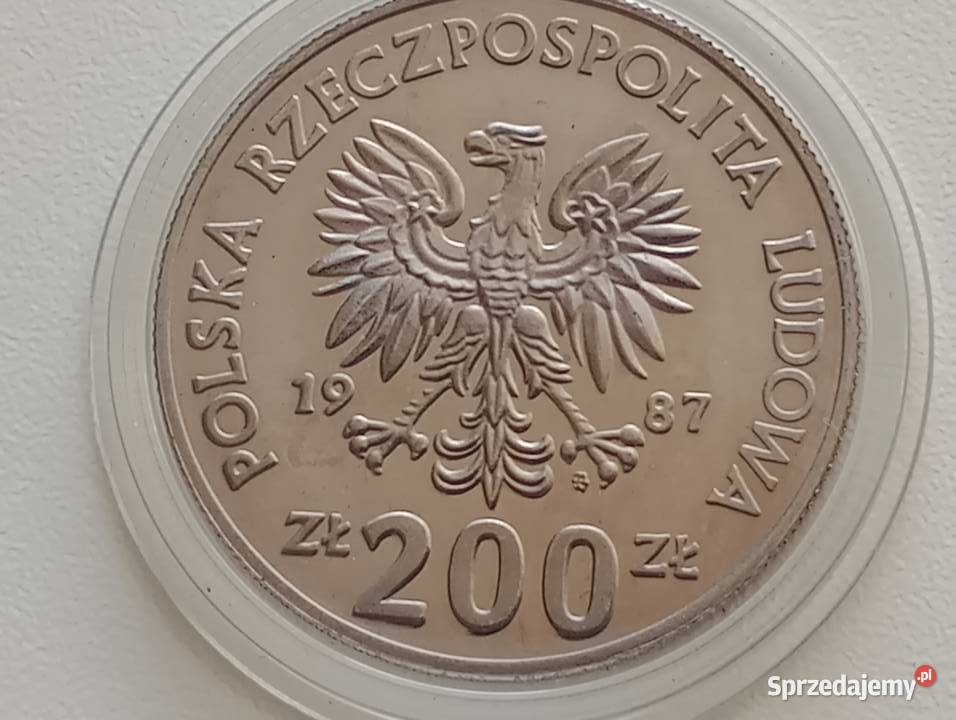 Moneta 200 1987r XXIV Igrzyska olimpijskie Próba Mosina