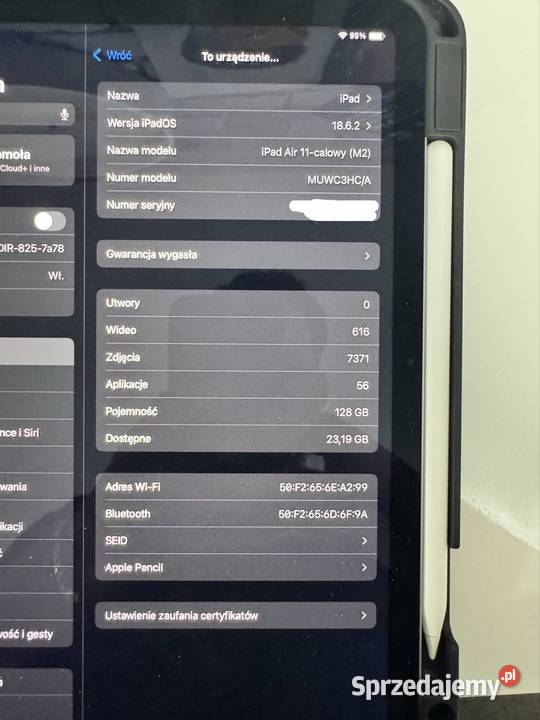 iPad Air 11 M2 128GB Apple Pencil Pro Etui Rybnik