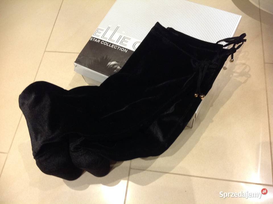 Kozaki Kolano damskie 36 welurowe Nowe Nowa Sól sprzedam