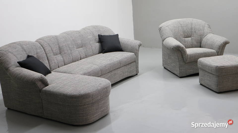 TŁN Narożnik funkcja spania fotel PUFA szary wielkopolskie Poznań sprzedam