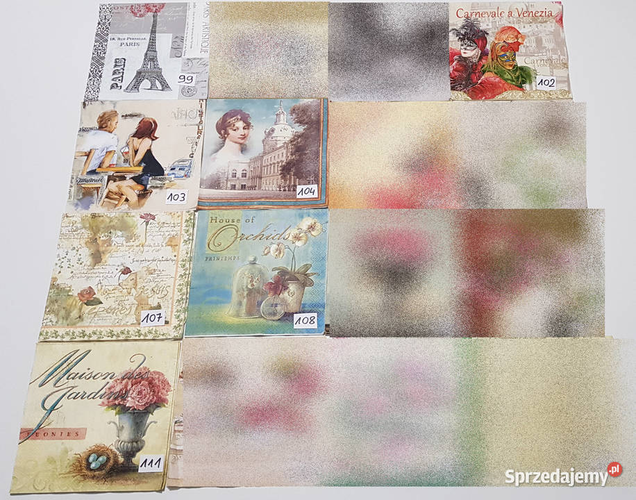 Serwetki decoupage zestawy 1 12 Rękodzieło Siemianowice Śląskie