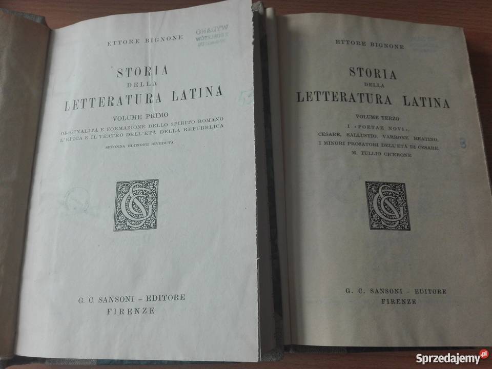 Storia della letteratura latina 1 3 Originalit pomorskie sprzedam