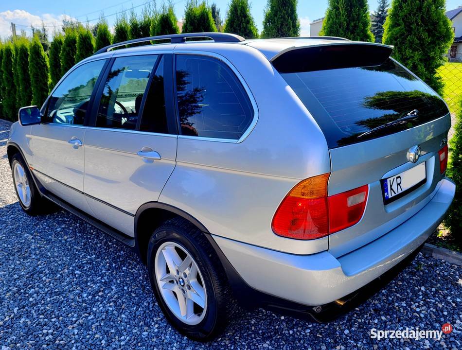 BMW X5 44 Benzyna XDrive TV Nawi Automat BdbStan srebrny Kraków sprzedam