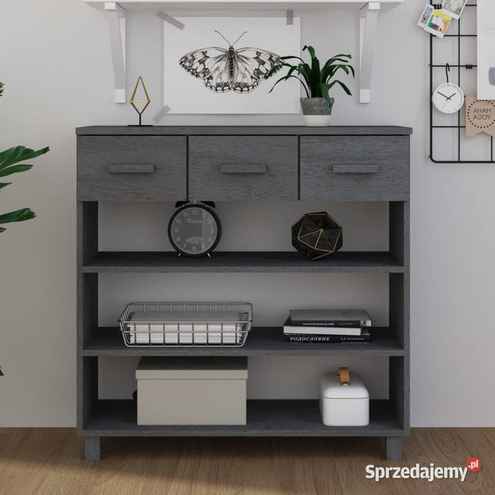 Stolik konsolowy HAMAR ciemnoszary 90x35x90 lita