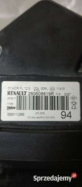 Lampa lewa Renault Espace V full LED kujawsko-pomorskie