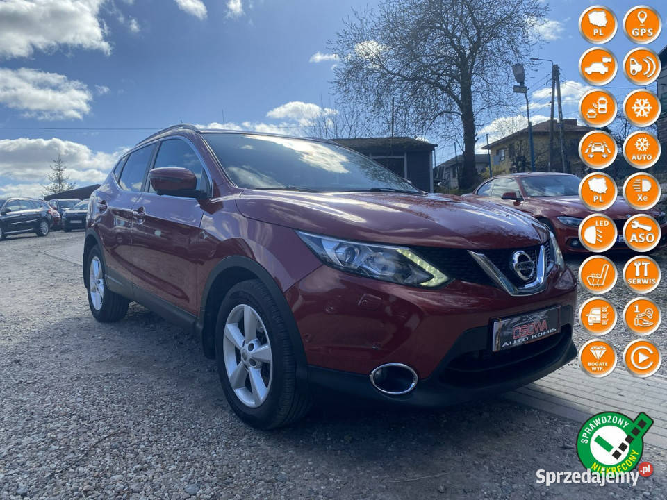 Nissan Qashqai 12 i turbo 115 Tekna skóry ledy czujnik martwego pola Gdańsk