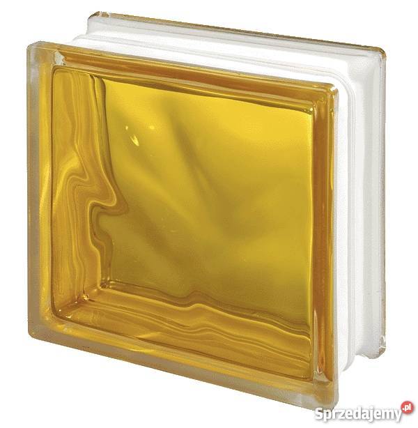 pustak szklany luksfer 19198 Wave Brilly Yellow Budownictwo i akcesoria Szymanów