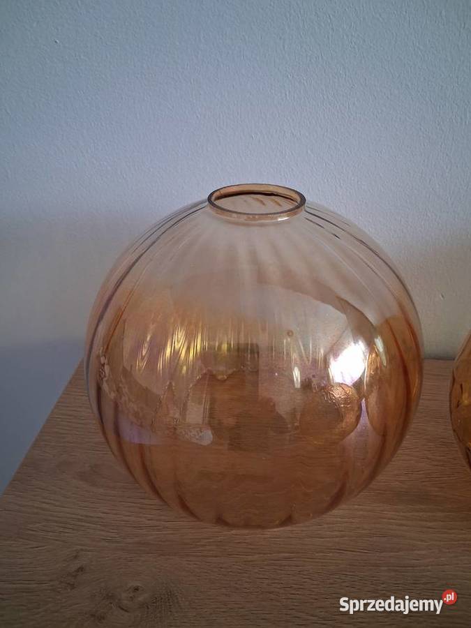 4 klosze szklane bursztynowe Warszawa