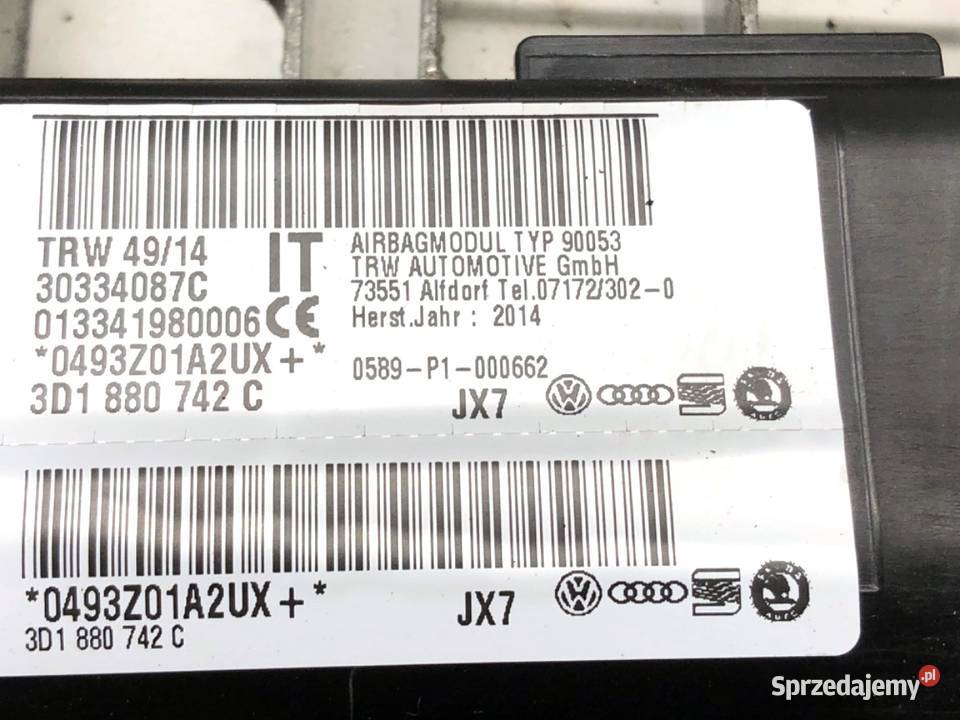 KURTYNA POWIETRZNA PRAWY VW PHAETON 3D1880742C sprzedam