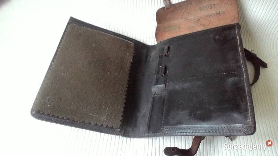 Stara skórzana Raportówka Mapnik 1966 Płońsk