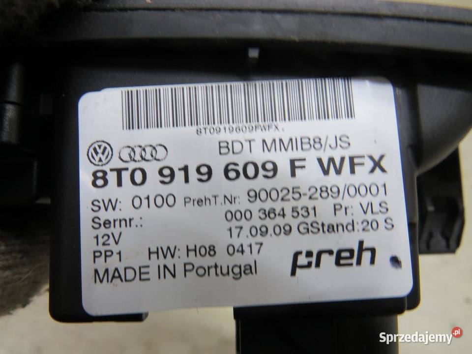 PANEL MMI SLINE AUDI Q5 8R 8T0919609F osobowe