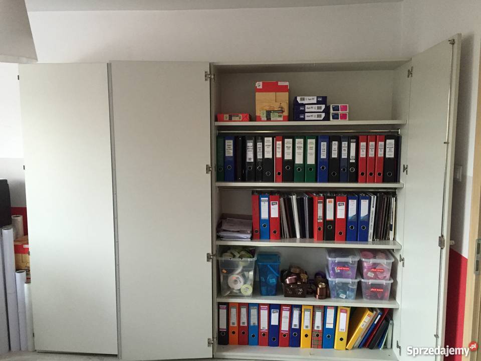 Szafa biurowa biała 130 x 207 Szafy, regały, półki