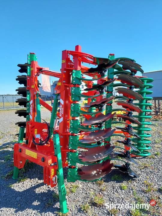 Brona talerzowa 4 m H z wałem daszkowym Agregaty opolskie Olesno