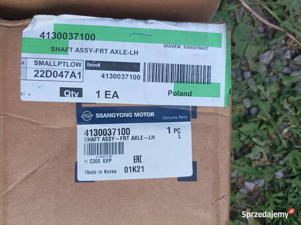 Ssangyong Korando IV KGM Korando półoś lewa Łódź
